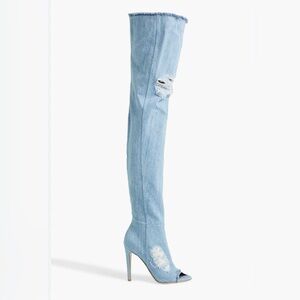 Gianvito Rossi denimHeeled Boots from Khloe Kardashian closet